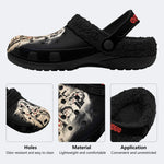 Horror Braindead Retro Print - Fur Lined Slippers/Sandals