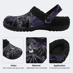Purple Bat Floral - Fur Lined Slippers/Sandals