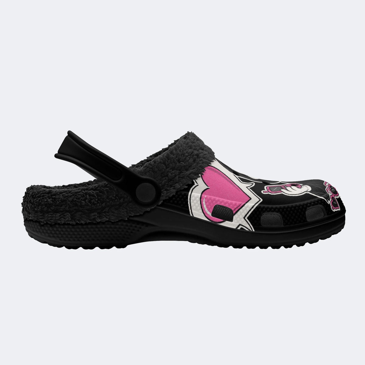 Cute Pink Skeleton - Fur Lined Slippers/Sandals