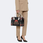 Vintage Death Moth Print - Leather Handbag