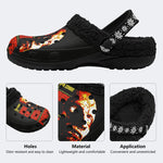 Horror Movie Vintage Graphic Print - Fur Lined Slippers