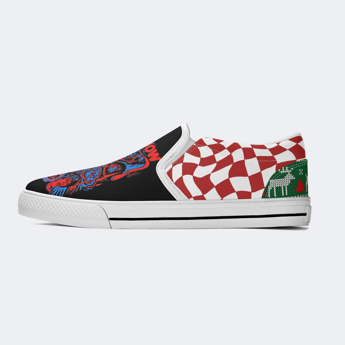 Unisex Horror Movie Graphic Print - Slip On Shoes