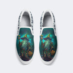 Unisex Fantasy Mushroom World Art Illustration Print - Slip On Shoes