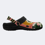 Boho Surf Wave - Fur Lined Slippers/Sandals