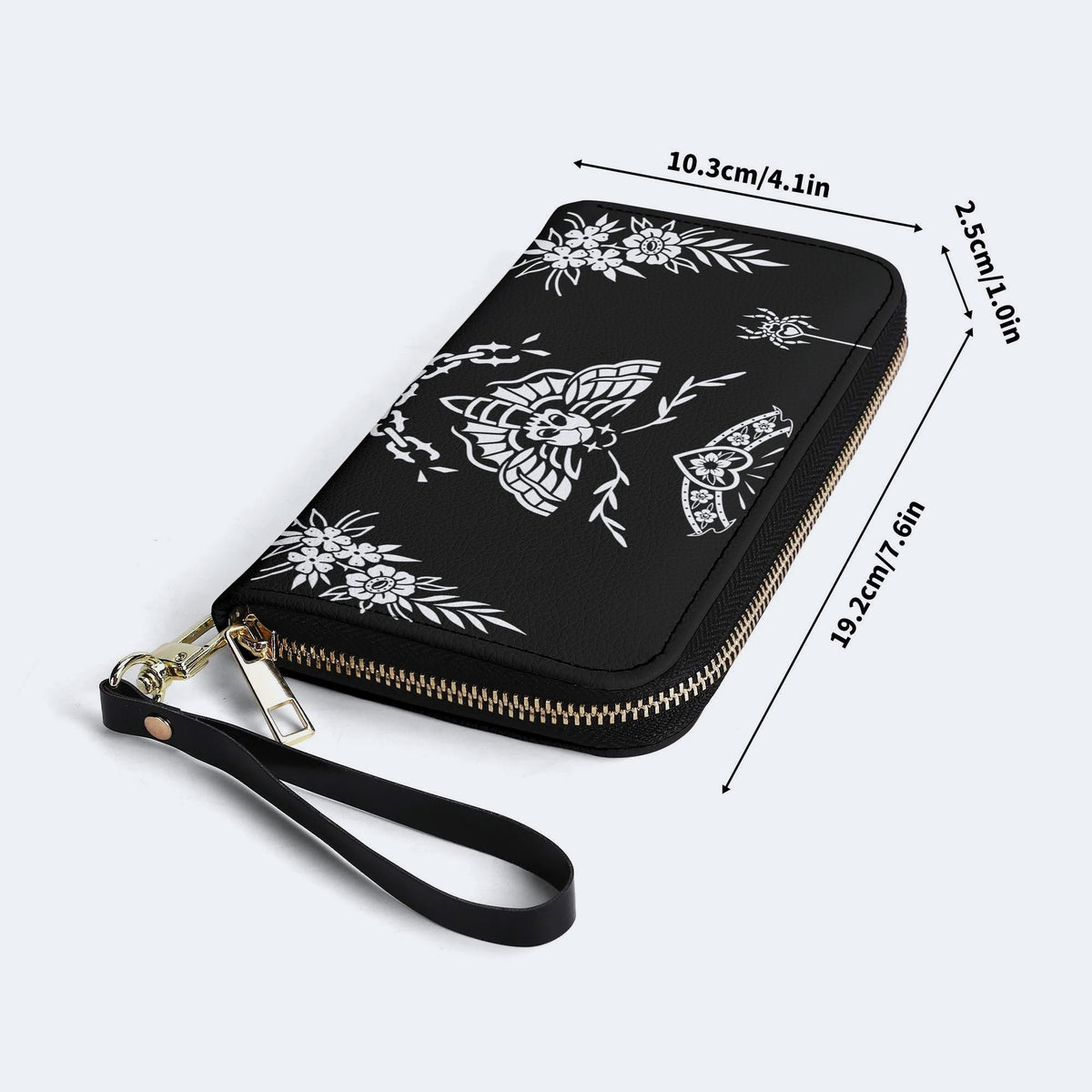Death Moth Vintage Print - Leather Wallet