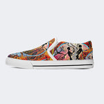 Unisex Tie Dye Skull Graphic Print - Slip On Shoes