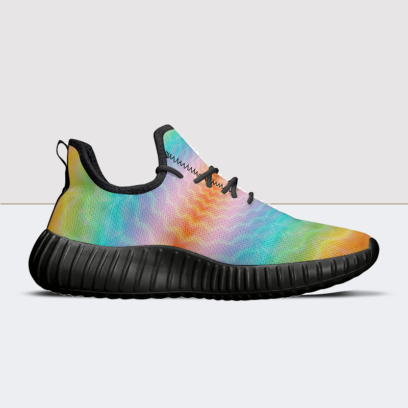 Figure&Rainbow Print Mesh Knit Sneakers