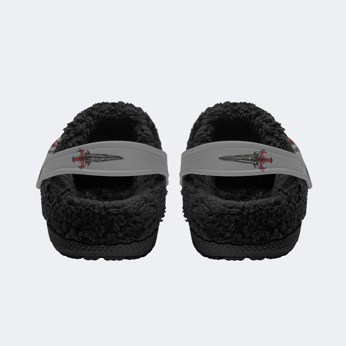 Horror Sword Snake Print - Fur Lined Slippers/Sandals