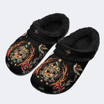 Flame Clown Print - Fur Lined Slippers/Sandals