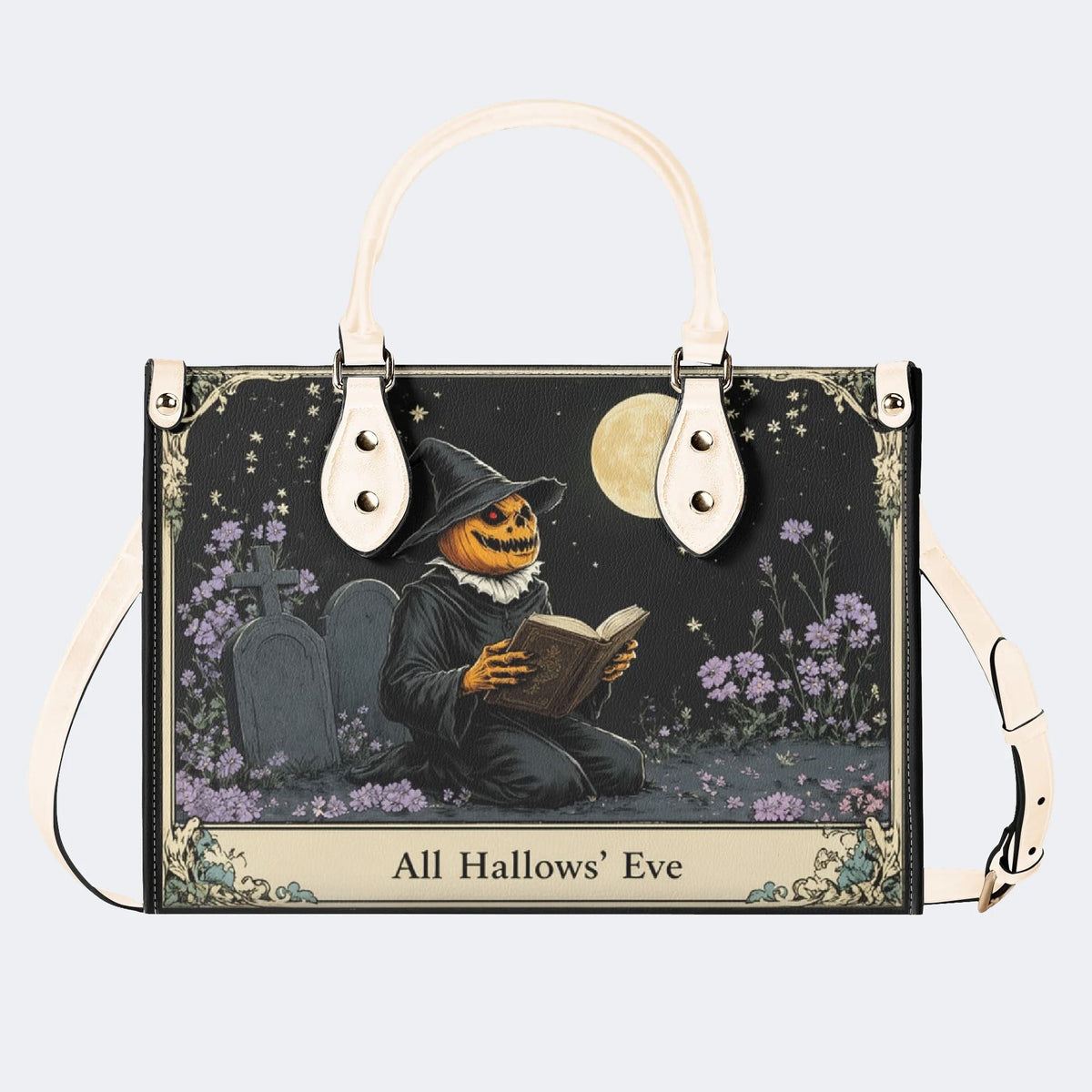 Pumpkin Wizard Print Handbag Factory Direct Sales