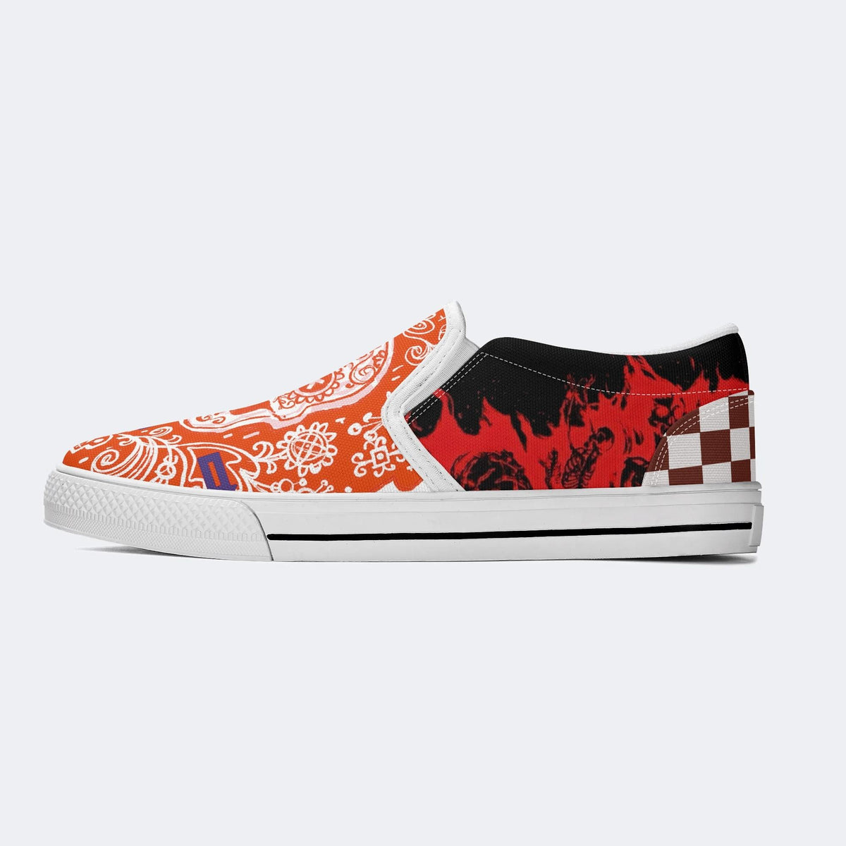 Day of the Dead Pattern - Slip On Shoes