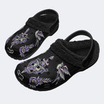 Unisex Panther Art Print - Fur Lined Slippers/Sandals