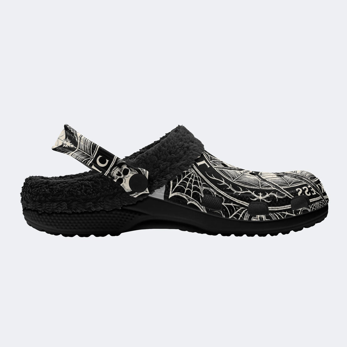 Dark Tarot Spider‑Fur Lined Slippers Sandals