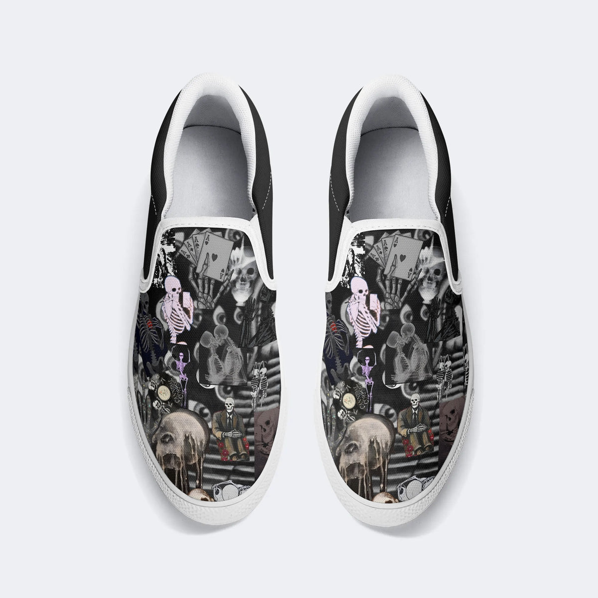 Horror Collage Print - Slip On Shoes