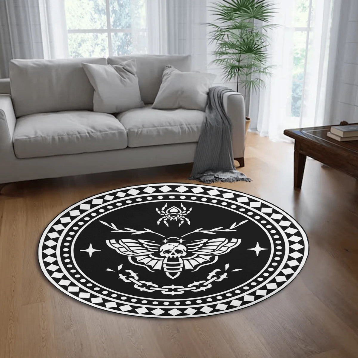Death Moth Vintage Print - Floor Mat