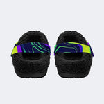 Neon Swirl Marble - Fur Lined Slippers/Sandals