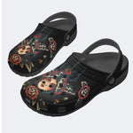 Human Face Rhinoceros Beetle Print - Slippers/Sandals