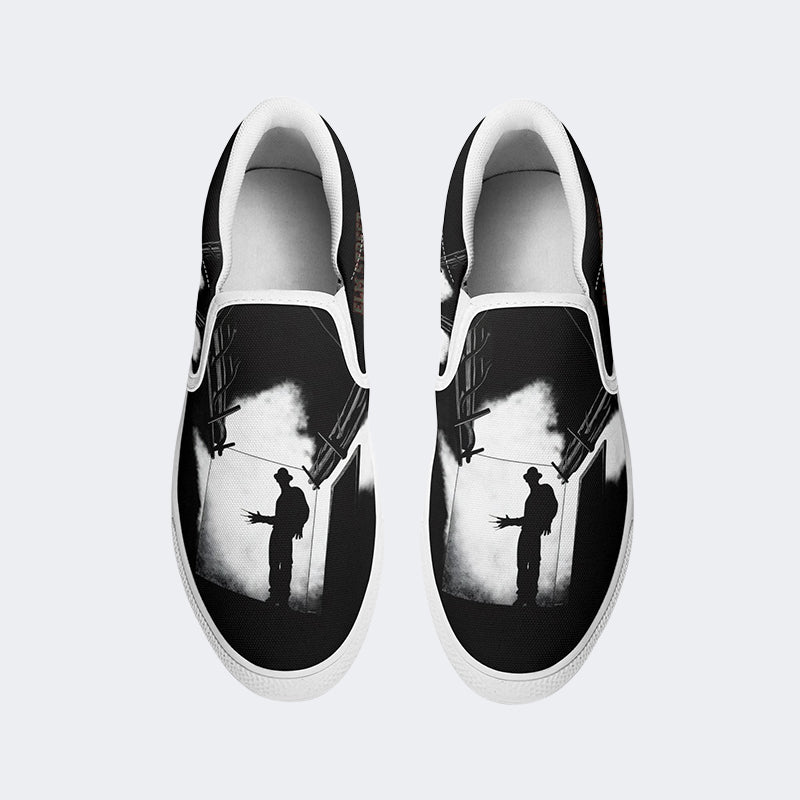 Unisex Horror Movie Print - Slip On Shoes