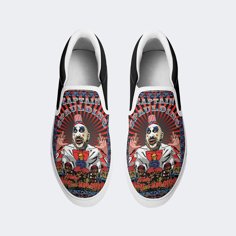 Unisex Horror Print - Slip On Shoes