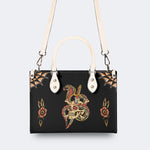 Skeleton Snake Print - Leather Handbag