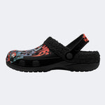 Retro Horror Collage - Fur Lined Slippers/Sandals