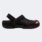 Cyber Horror Skull - Fur Lined Slippers/Sandals