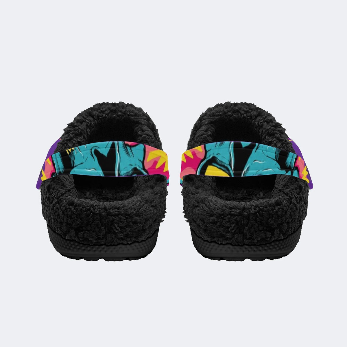 Gothic Electric Zombie - Fur Lined Slippers/Sandals