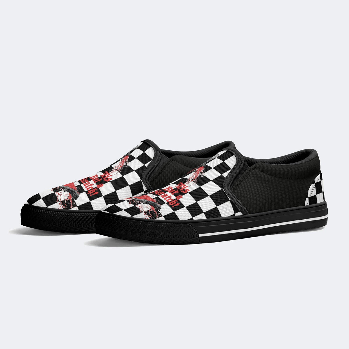 Unisex Tis But A Scratch Print - Slip On Shoes