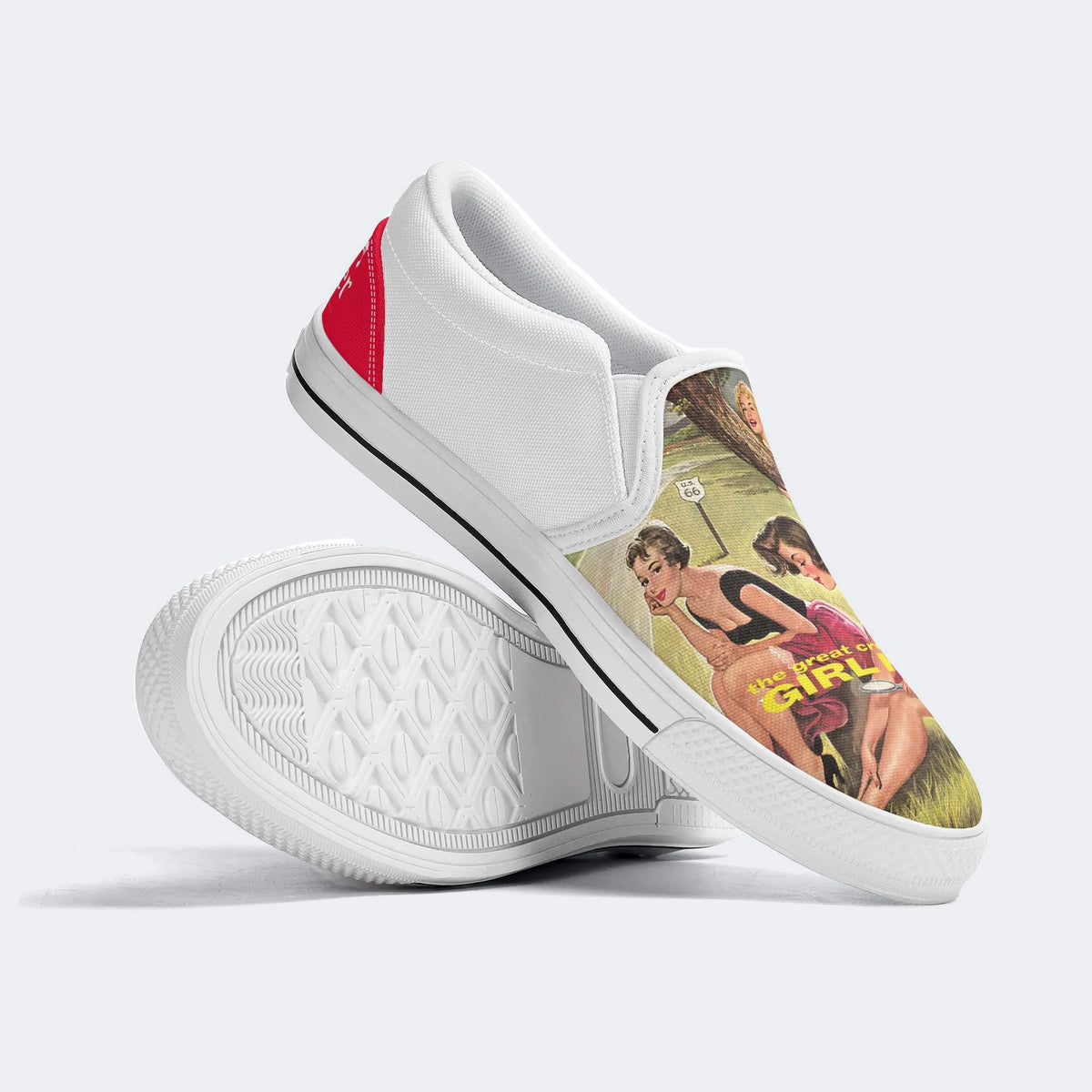 Girl Hunt Print - Slip On Shoes