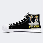 Unisex Retro Christus Jungfrau Maria Text Kunst Illustration Druck - High Top Canvas