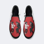 Pulp Frankenstein Halloween Print - Slip On Shoes