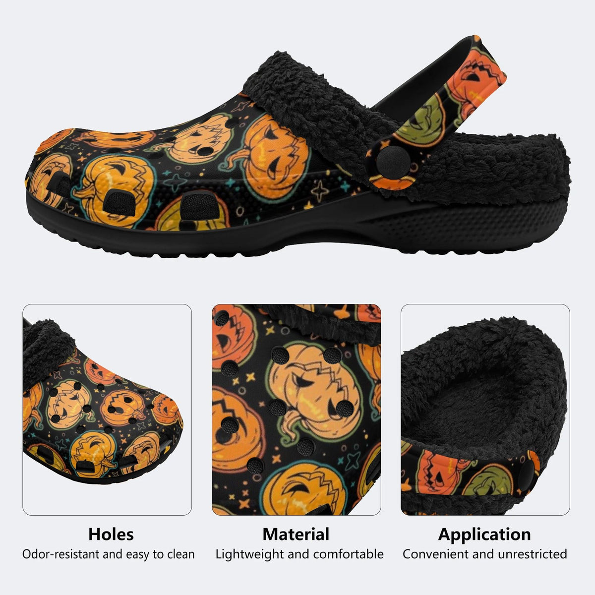 Pumpkin Lantern - Fur Lined Slippers/Sandals