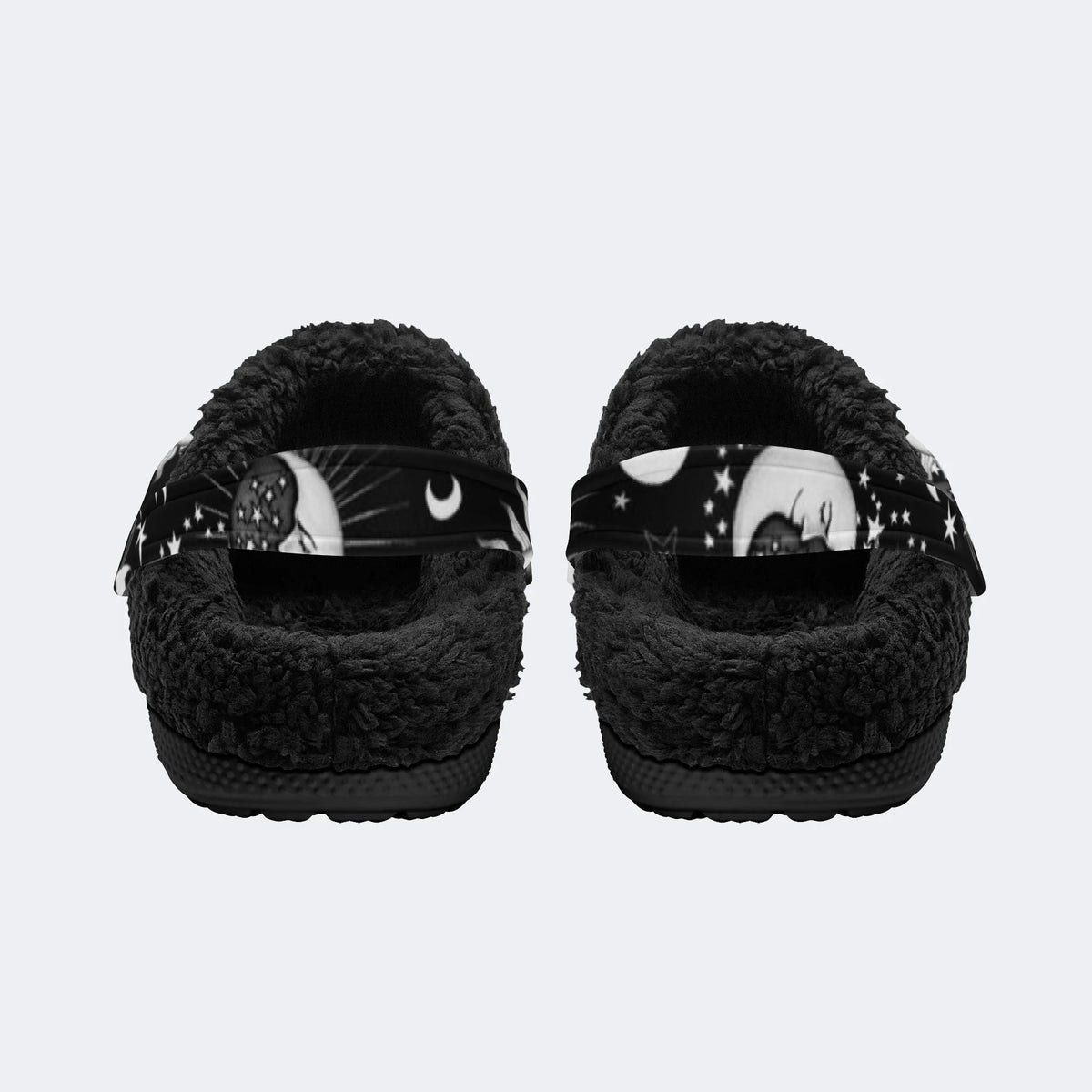 Sun Moon Stars - Fur Lined Slippers/Sandals