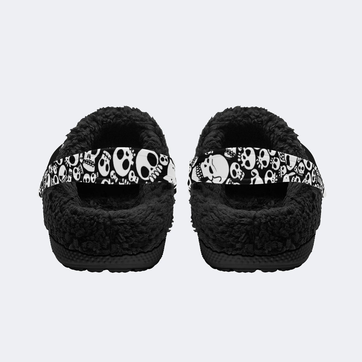 Vintage Kitty Skull Unisex - Fur Lined Slippers/Sandals