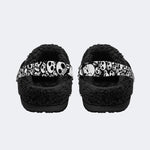 Vintage Kitty Skull Unisex - Fur Lined Slippers/Sandals