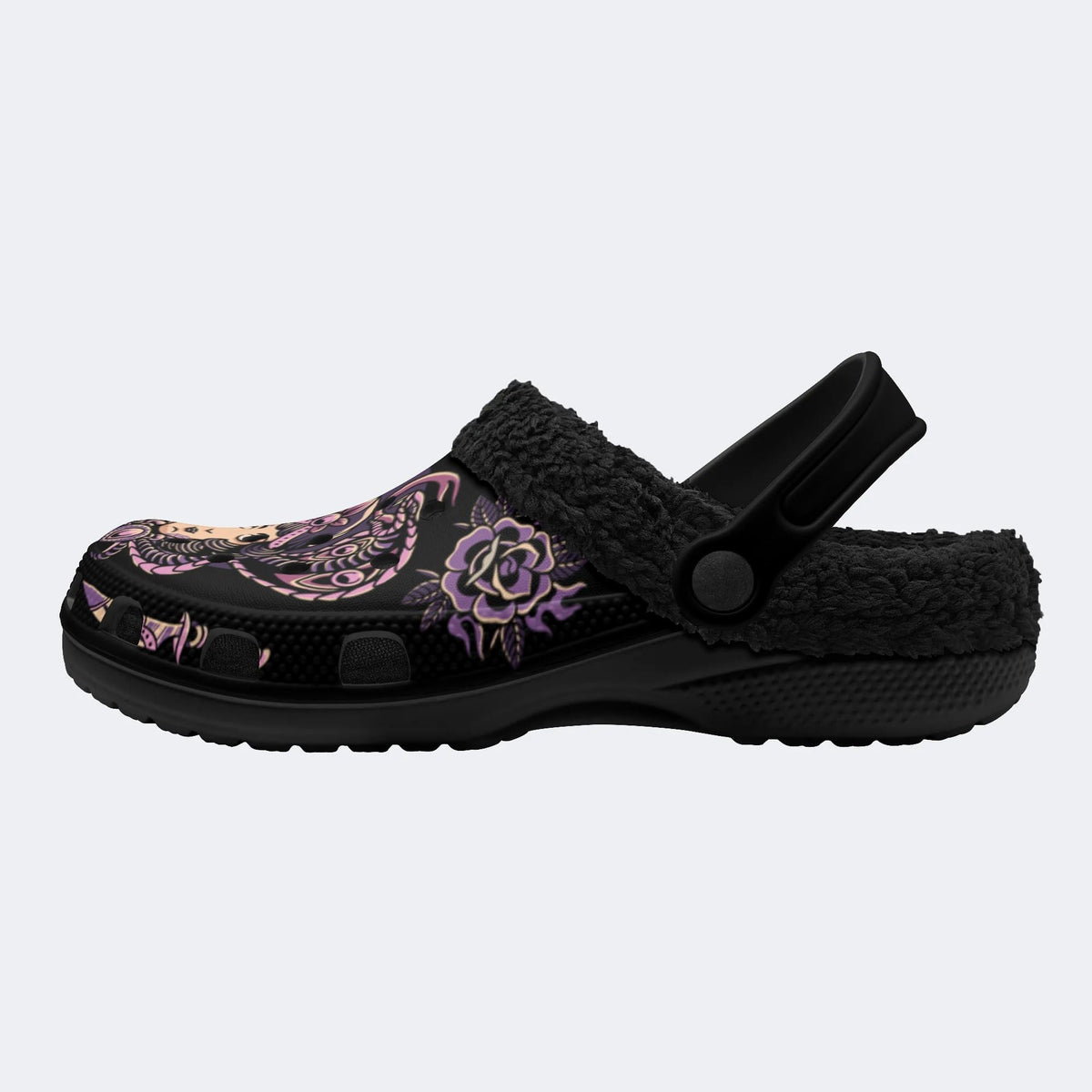 Cobra Girl Print - Removable Fur Lined Slippers/Sandals