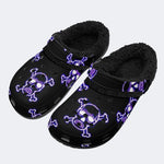Neon Skulls - Fur Lined Slippers/Sandals