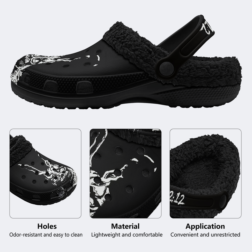 Unisex 28:06:42:12 Art Print - Fur Lined Slippers/Sandals