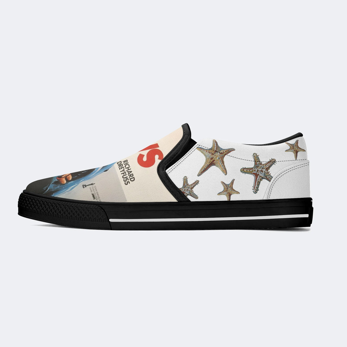 Jaws Retro Poster Unisex Classic Print - Slip On Shoes