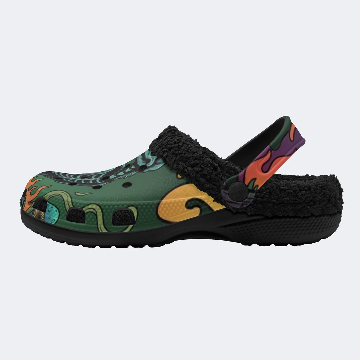Green Raven - Fur Lined Slippers/Sandals