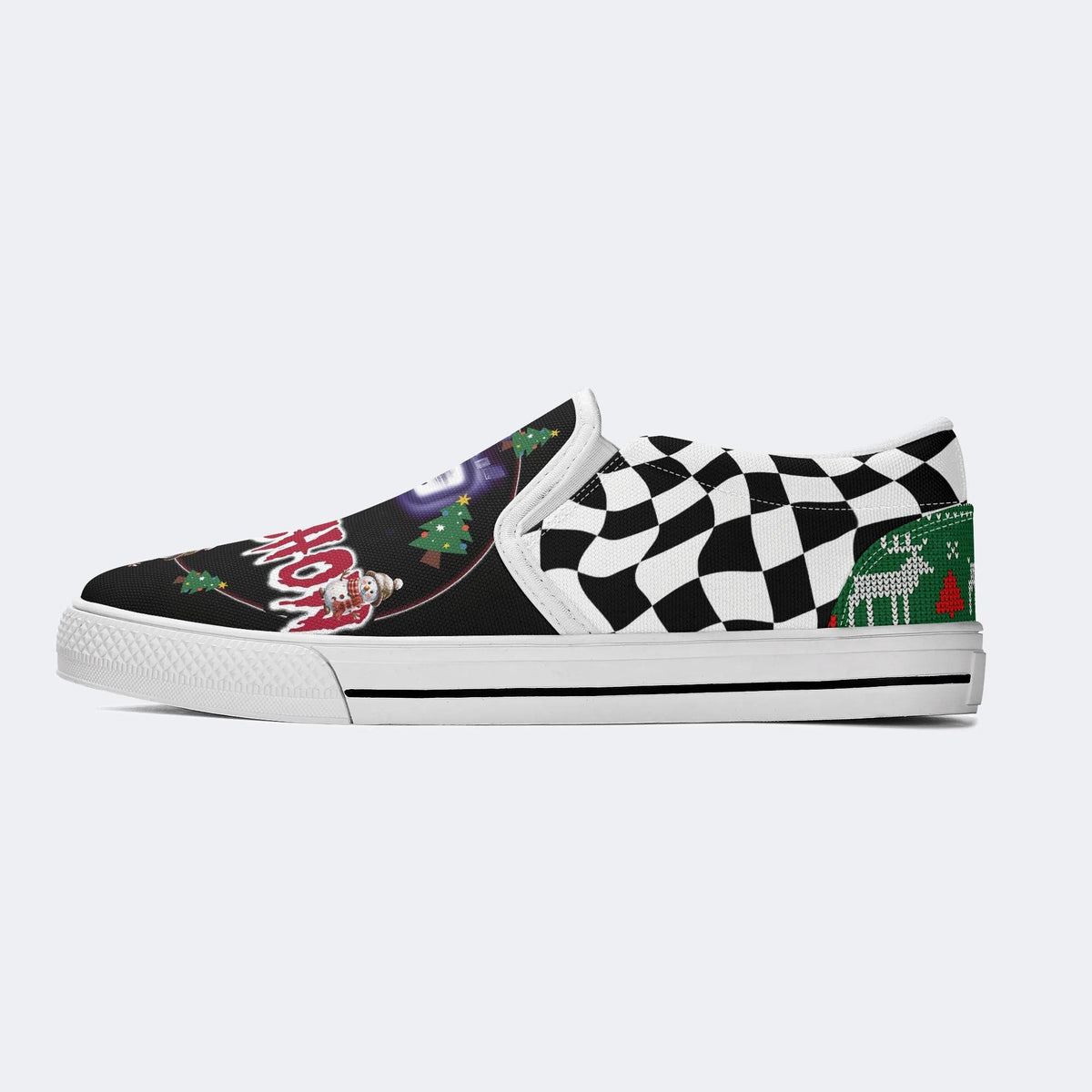 Horror Movie Vintage Graphic Print - Slip On Shoes