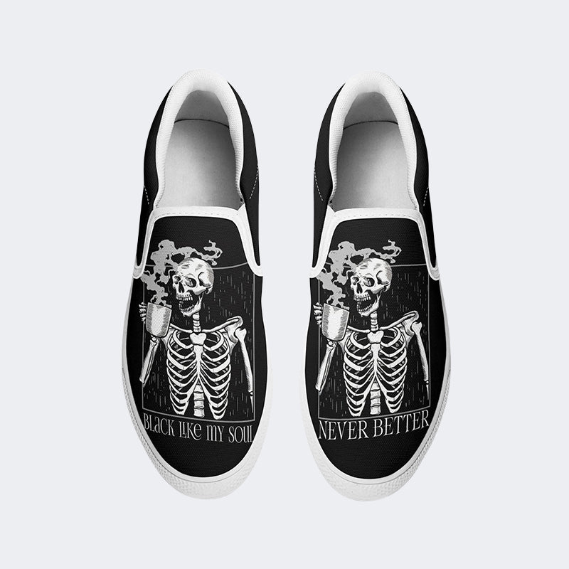 Never Better Skeleton - Slip On Shoes