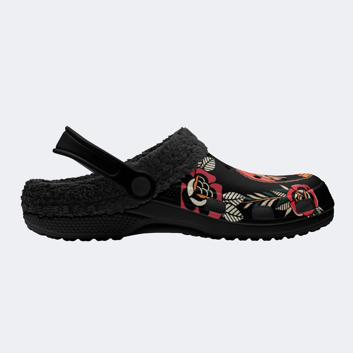 Boxing Man Print - Fur Lined Slippers/Sandals