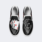 Skeleton Hand and Cards - Slip On Shoes