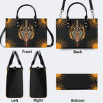 Horror Sword Snake Print - Leather Handbag