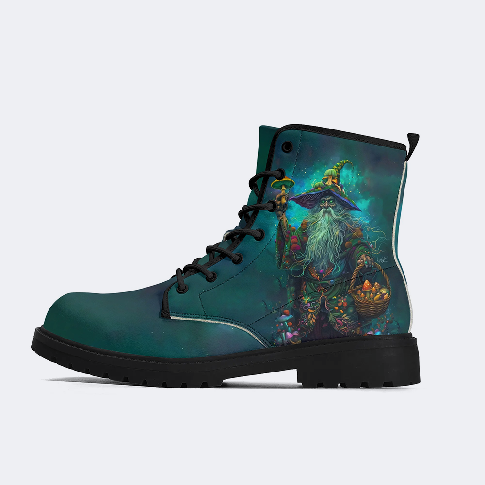 Unisex Fantasy Mushroom World Art Illustration Print - Boots