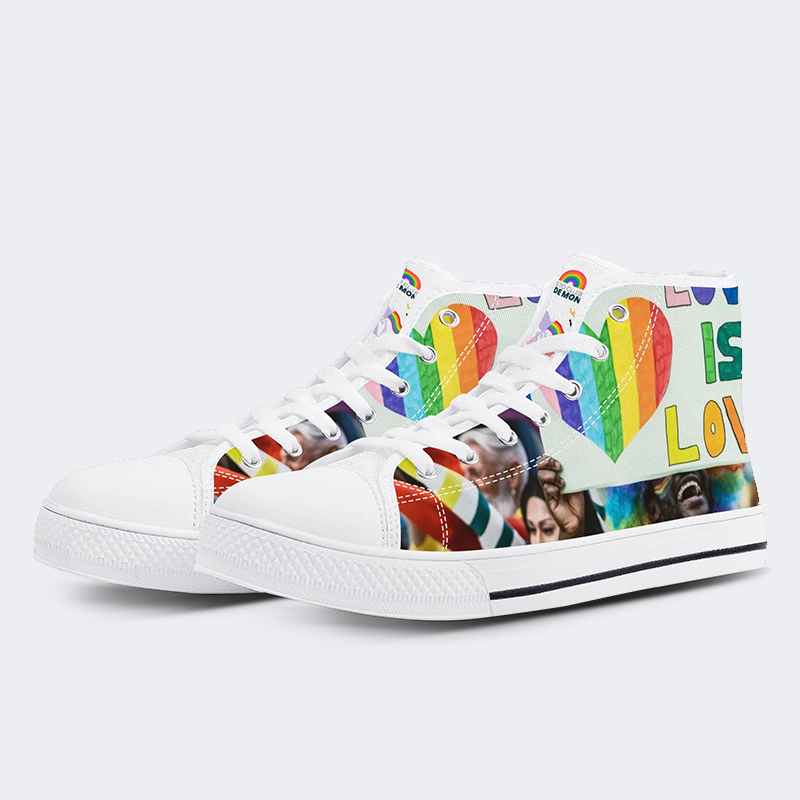 Pride Month High Top Canvas Shoes