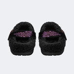 Gothic Skull Hand Pentagram - Fur Lined Slippers/Sandals