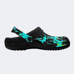 Punk Neon Paint Splash - Fur Lined Slippers/Sandals