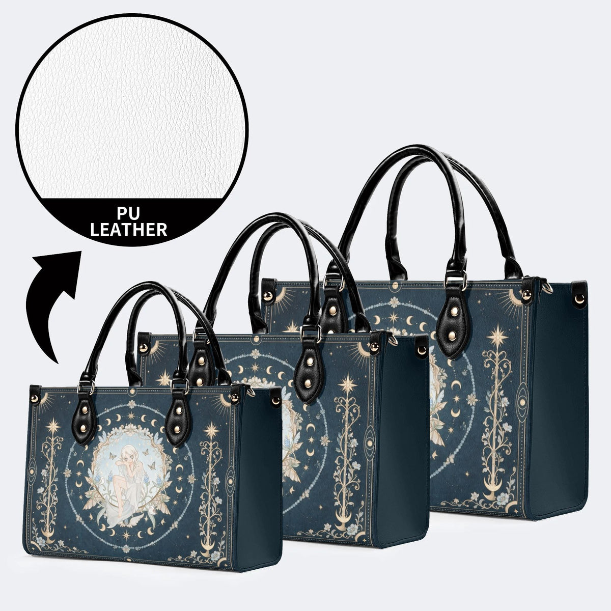 Angel Butterfly Moon Print Handbag Factory Direct Sales